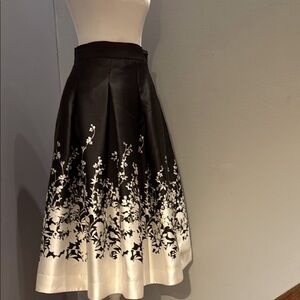 White House Black Market Pleated A-Line Midi Skirt